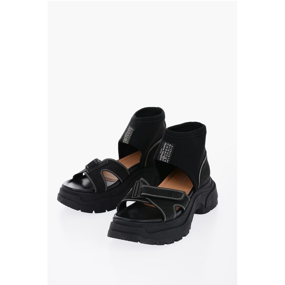 メゾンマルジェラ SUEDE SANDALS WITH TANK SOLE Maison Margiela Suede Sandals With Tank Women's Sole | ShopSimon
