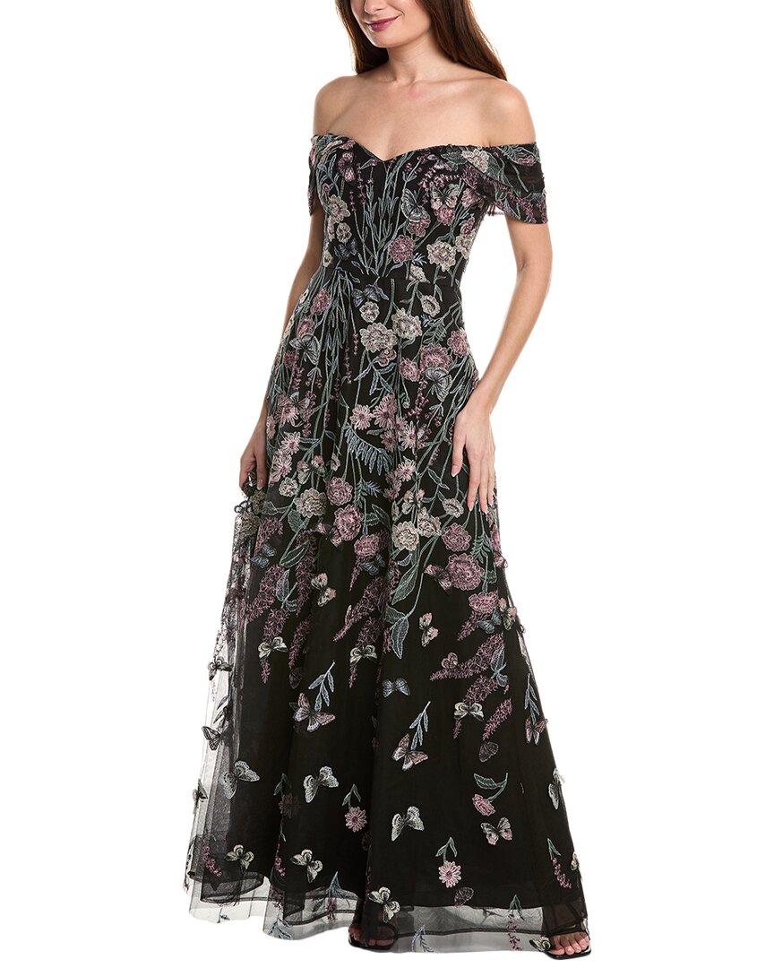 Teri Jon by Rickie Freeman Floral Embroidered Tulle Gown | ShopSimon Teri Jon by Rickie Freeman Floral Embroidered Tulle Gown | ShopSimon