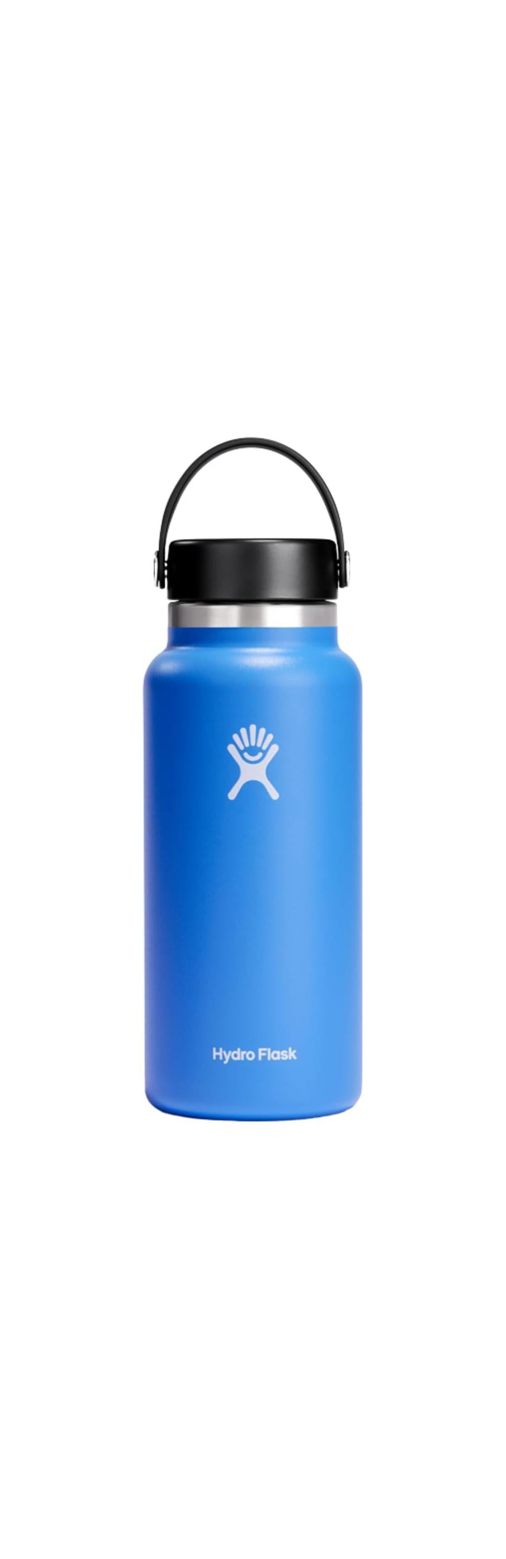 32 oz eggplant hydro flask Hydro Flask 32 Oz Vacuum Insulated Stainless Steel Water Bottle Flask -  Flex Cap With Strap - Wide Mouth