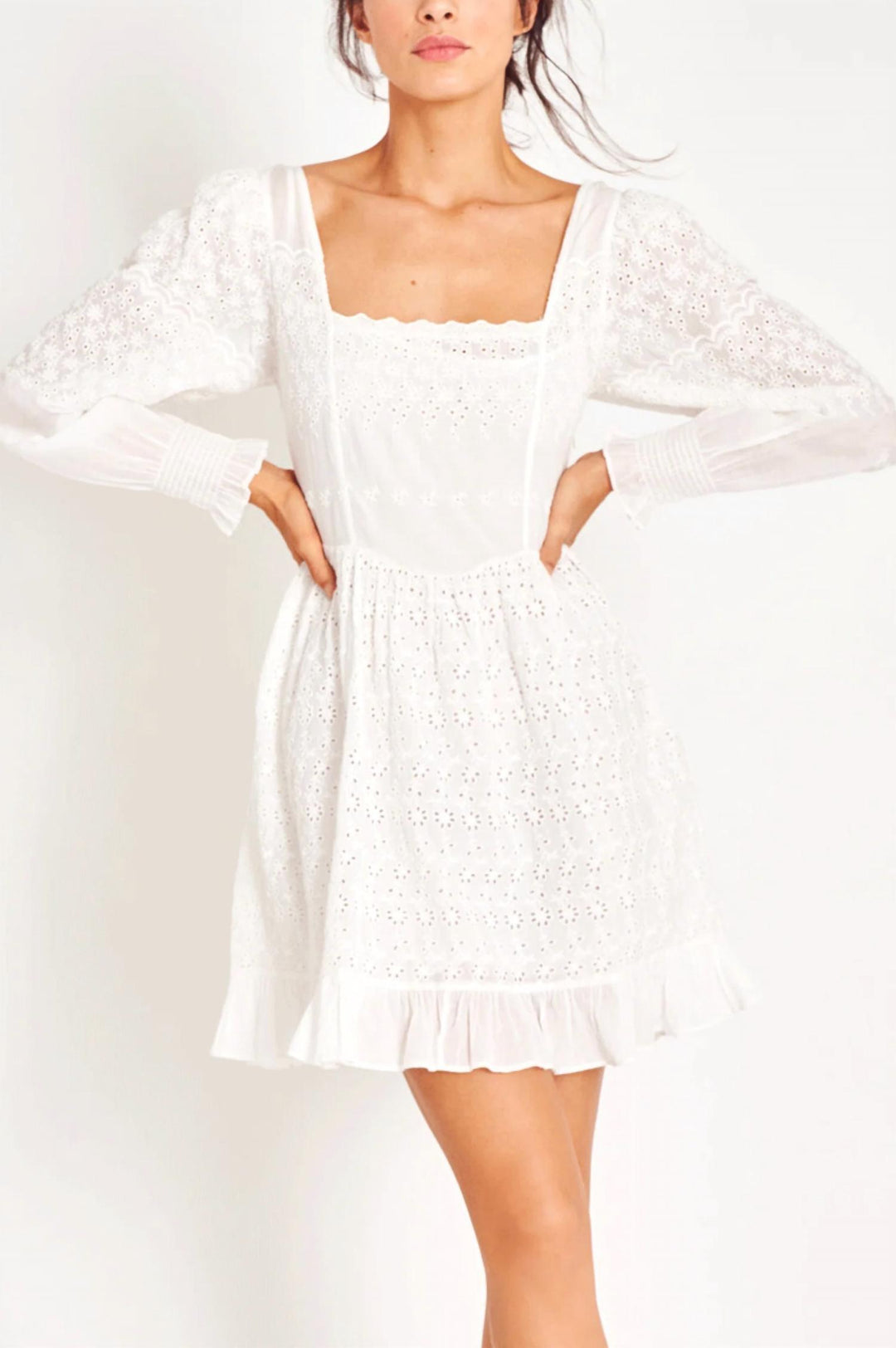 loveshackfancy taryn ruffle mini dress Preslina In True White 100% polyester Lining Sexy_Valentine Size:11-12 ArtStation - ARIEL BLUE