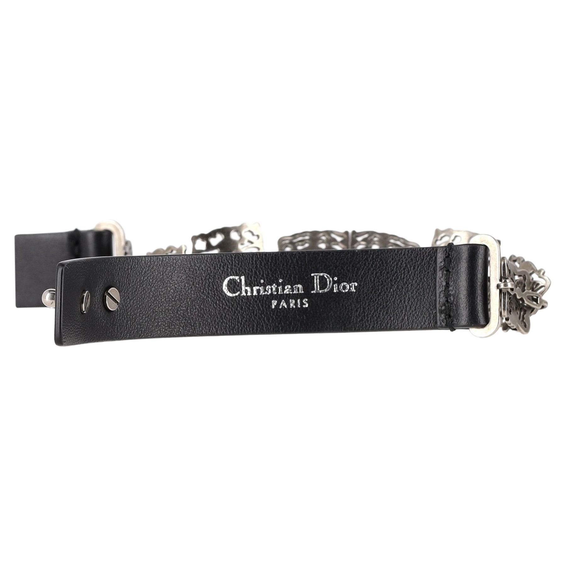 Dior Métamorphose Belt In Black Leather | ShopSimon
