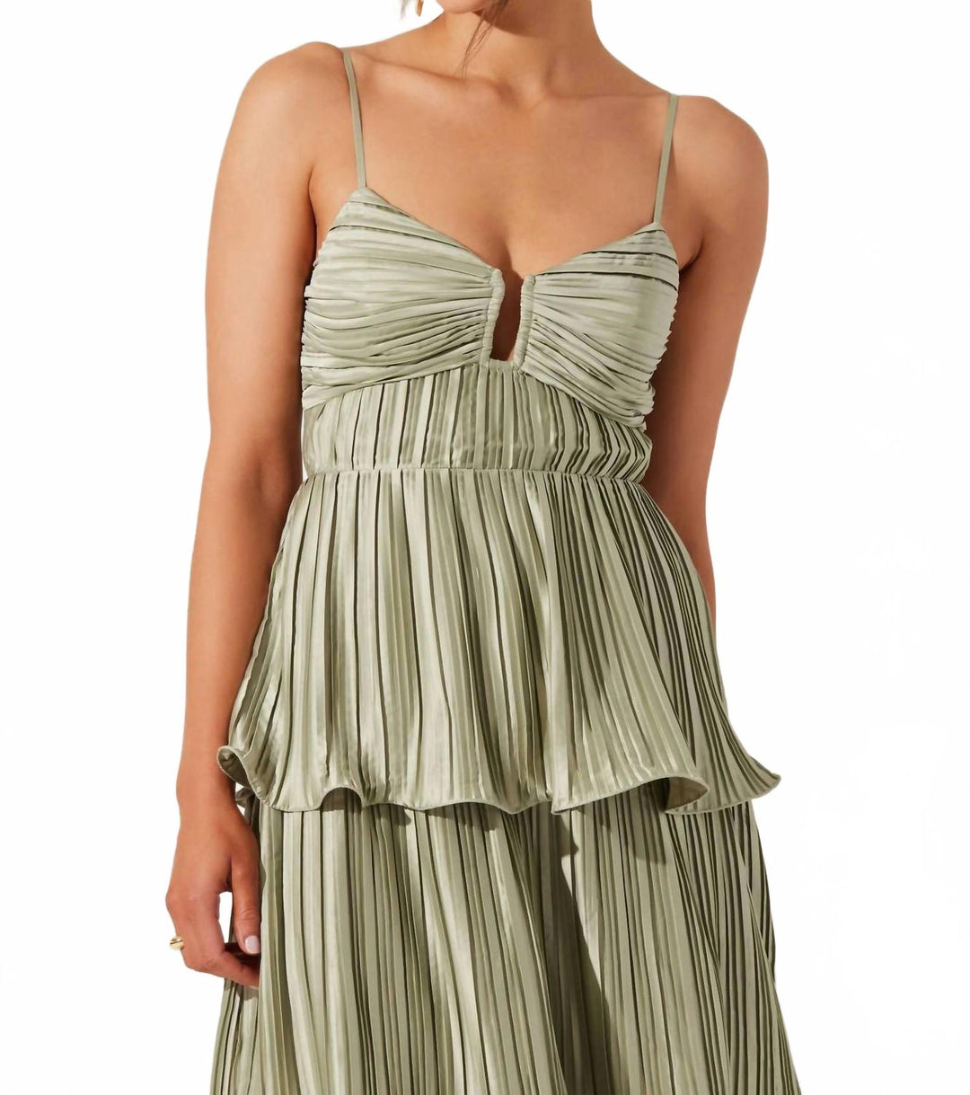 astr lupin pleated tiered maxi dress ASTR the Label | Lupin Pleated Tiered Maxi Dress in Lilac