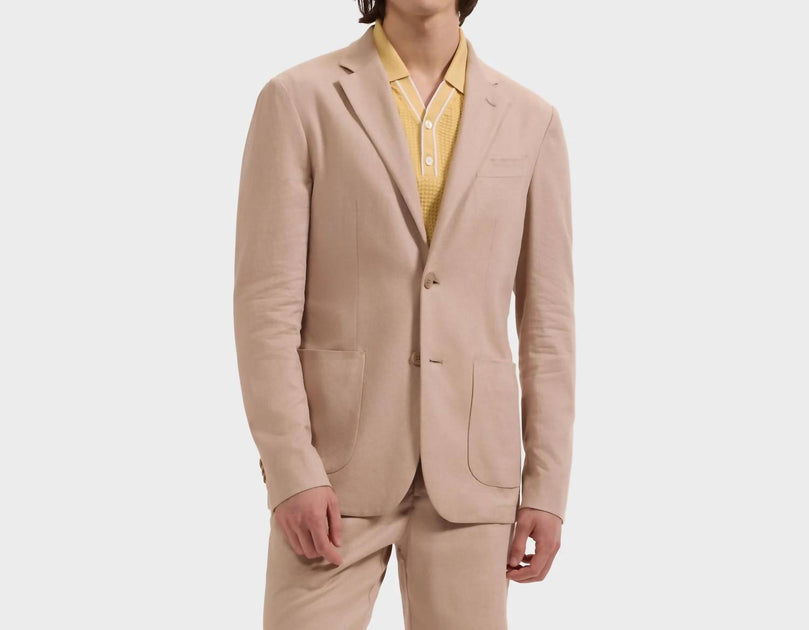 Bugatchi Uomo Aerolinen Two-Button Blazer In Desert | ShopSimon