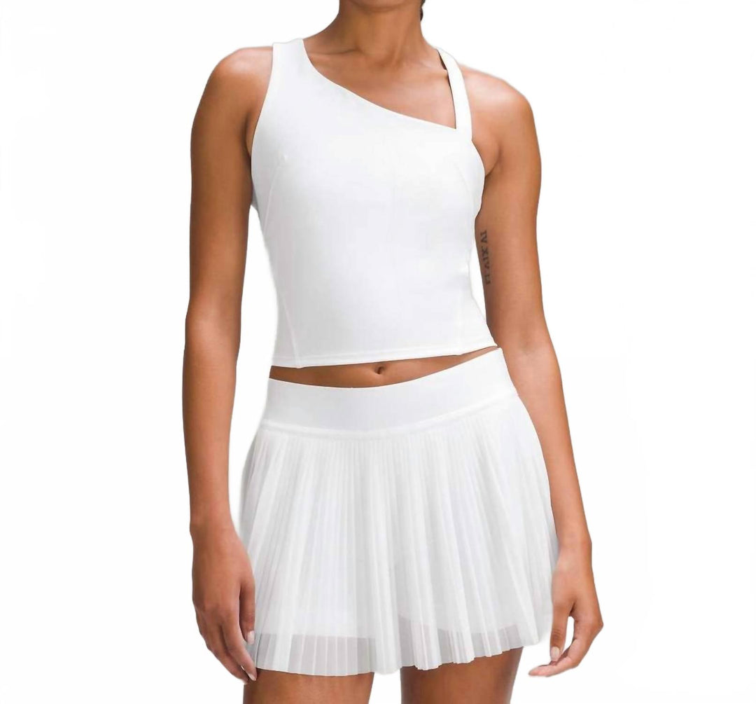 lululemon Everlux Asymmetrical Tennis Tank In White