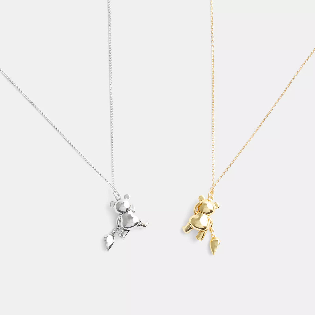 Coach Outlet Teddy Bear Heart Friendship Necklace Set ShopSimon