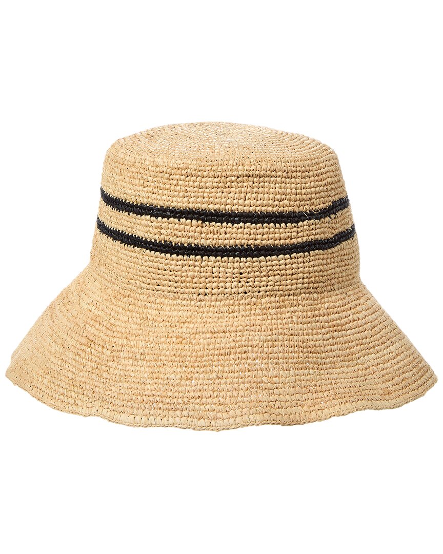 Vince Raffia Stripe Cloche Bucket Hat | ShopSimon display picture 1