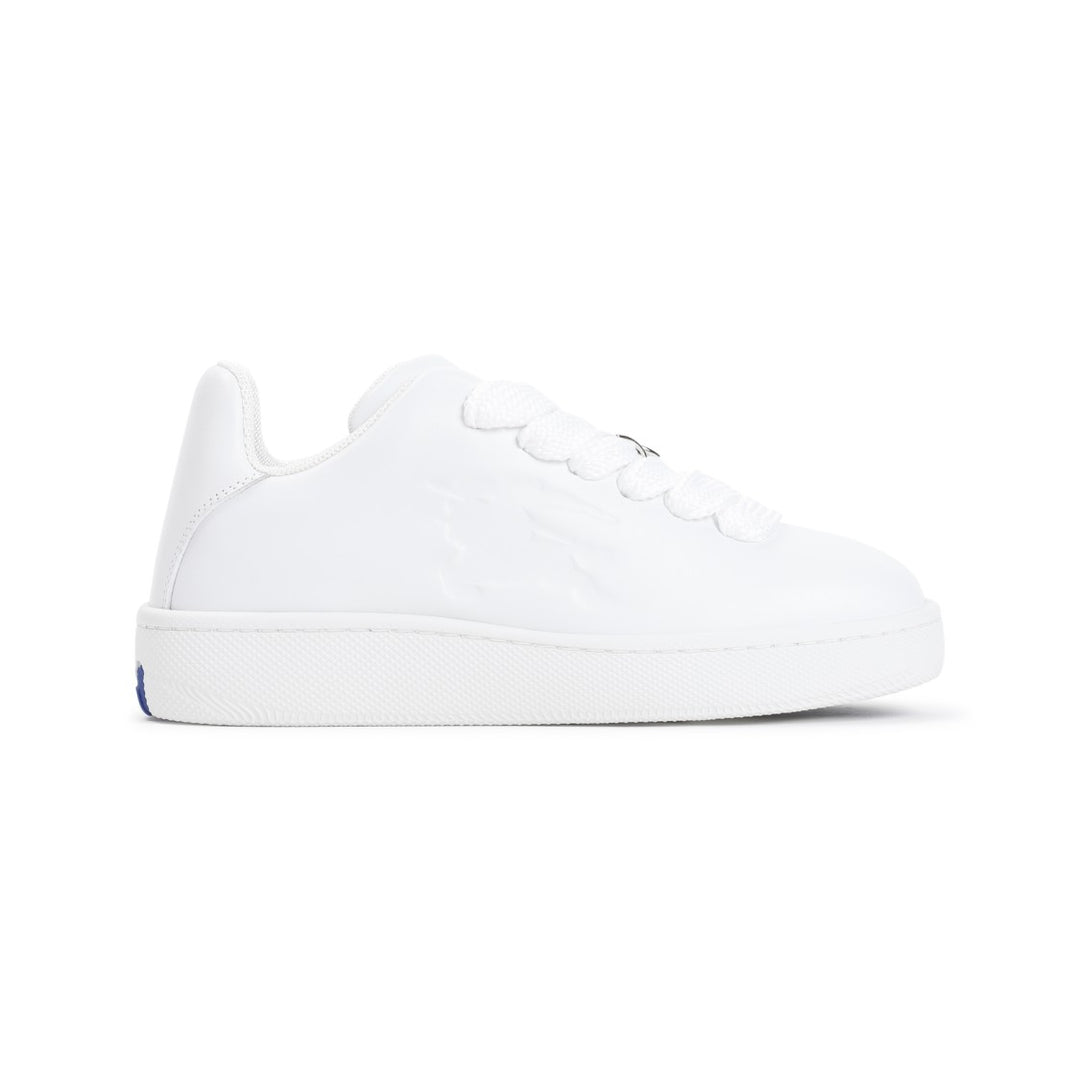 Burberry White Leather Sneakers | ShopSimon