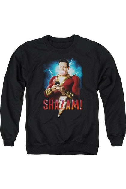 Gildan Shazam Movie Blowing Up Adult Crewneck Sweatshirt | ShopSimon