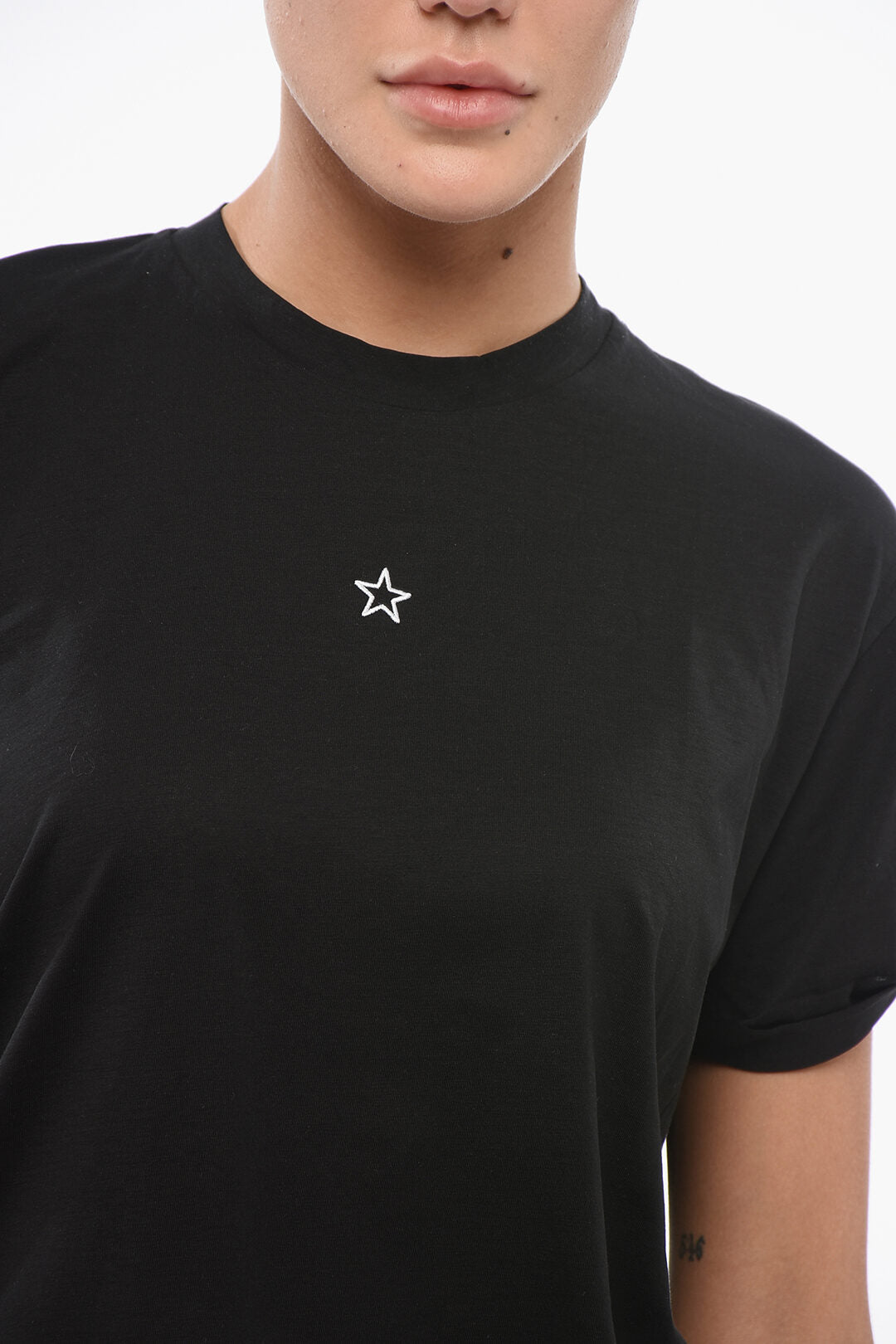 Stella Mccartney Crew Neck Star Cotton T-shirt | ShopSimon