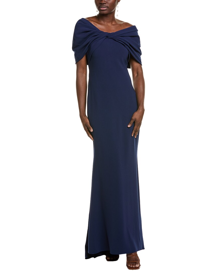 Badgley Mischka Twist Drape Gown | ShopSimon