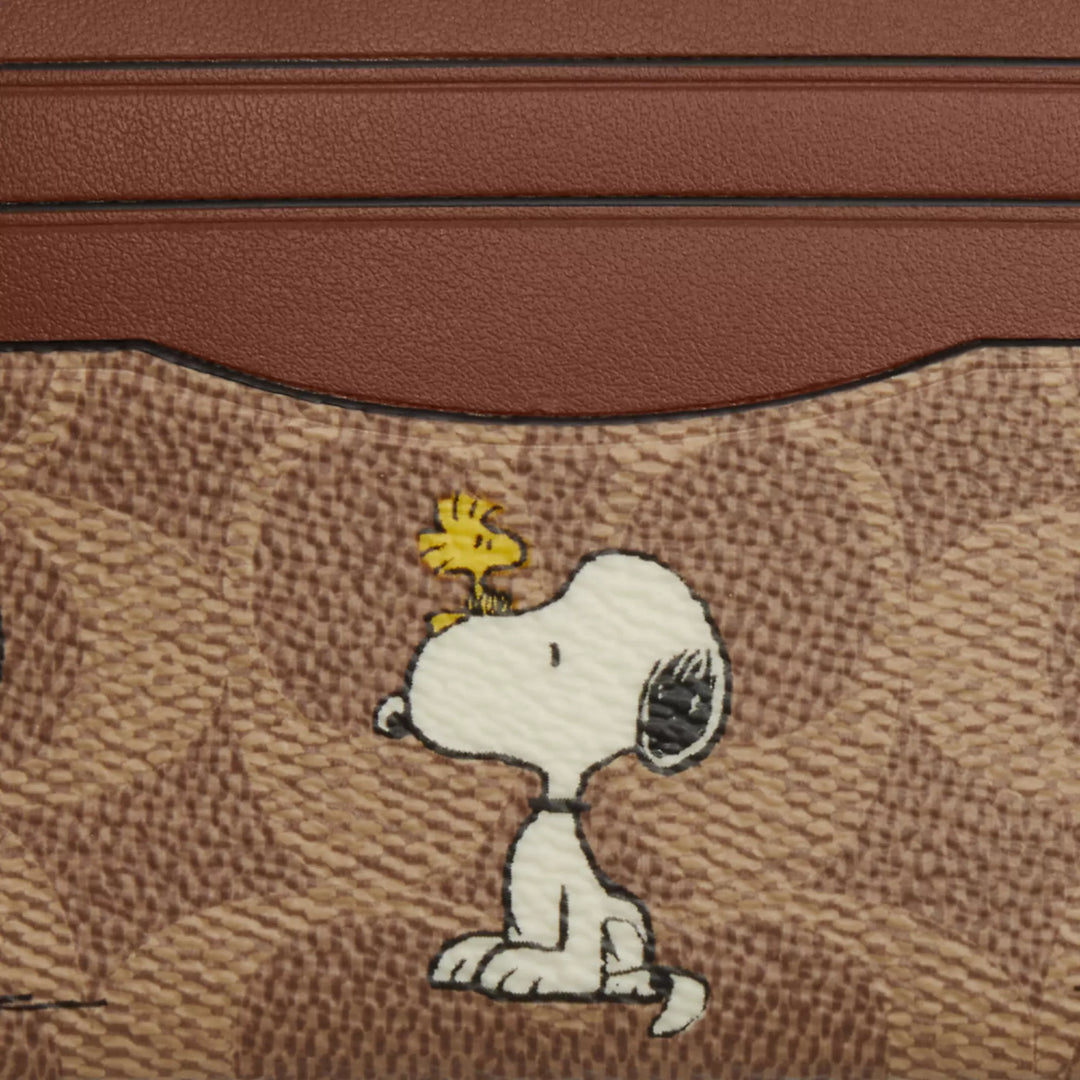 Coach Outlet Coach X Peanuts Slim Id Card Case In Signature Coach Outlet Coach X Peanuts Slim Id Card Case In Signature