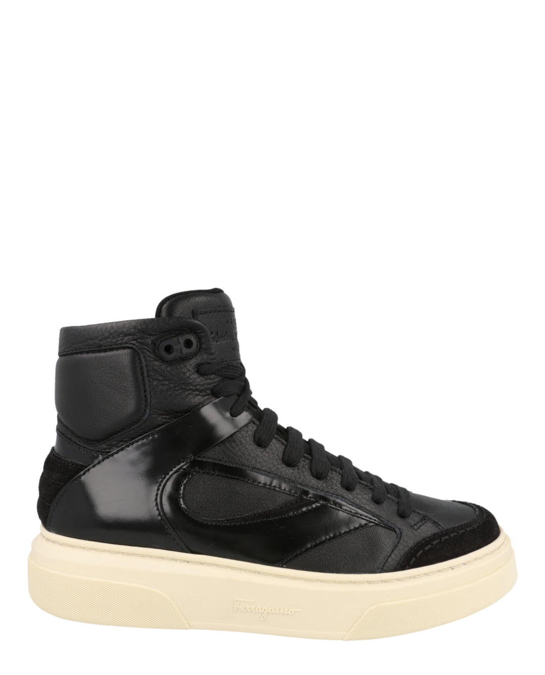 【FERRAGAMO】 Cassio Leather High Top Sneakers Salvatore Ferragamo Cassio Leather High-Top Sneakers | ShopSimon