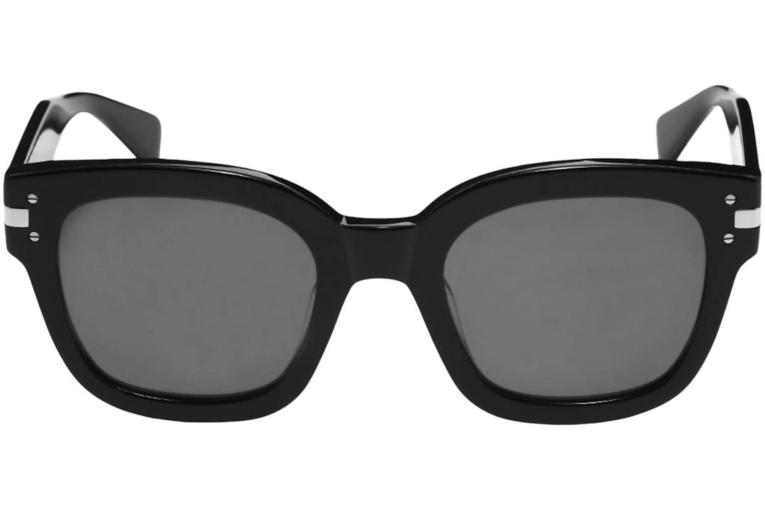 Amiri Men's Classic Logo Sunglasses In Black/black/silver | ShopSimon