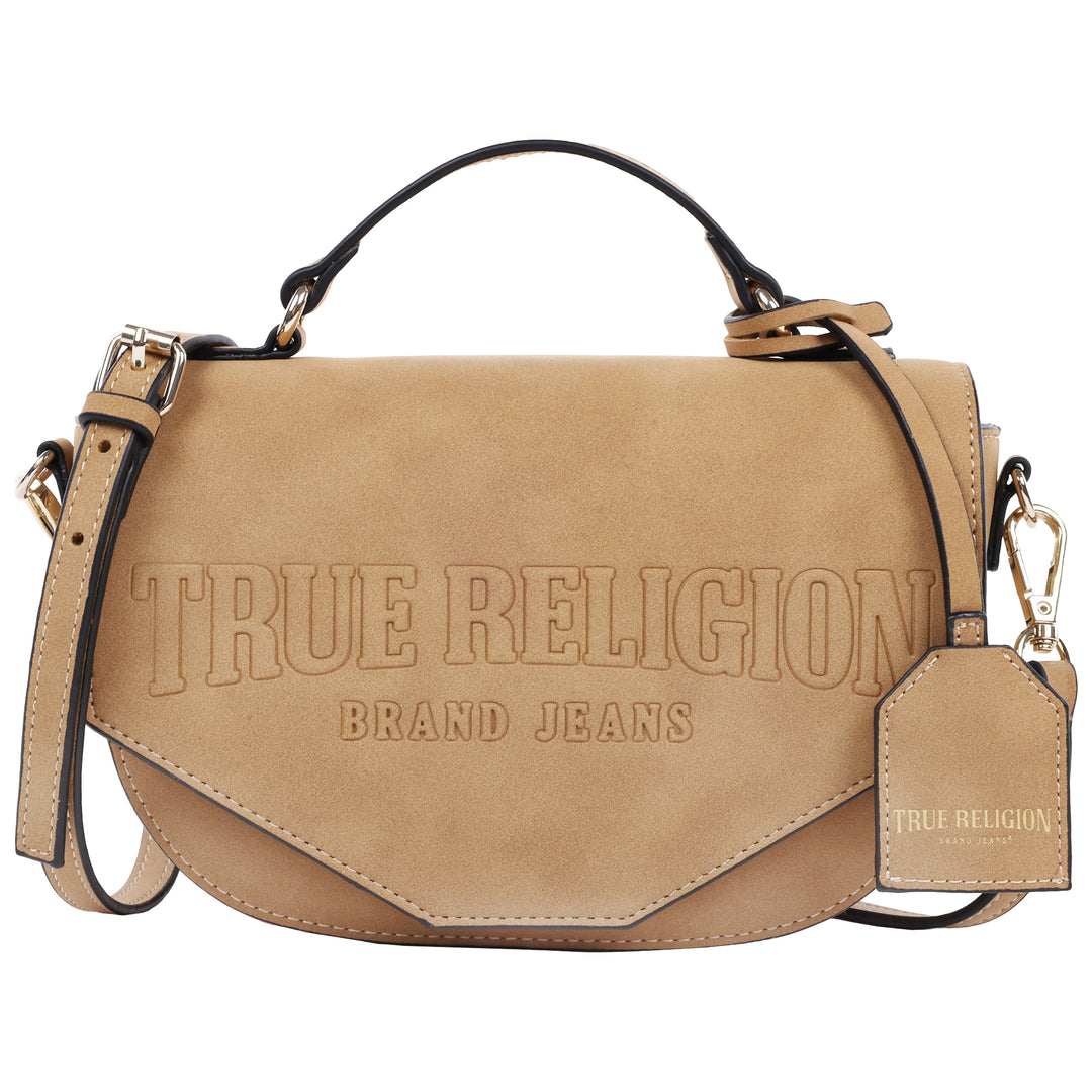 aimee kestenberg evil eye mini backpack leather True Religion Trapunto Logo Suede Flap Crossbody Brand logo on the inner lining. Aimee Kestenberg Gray Shoulder Bag