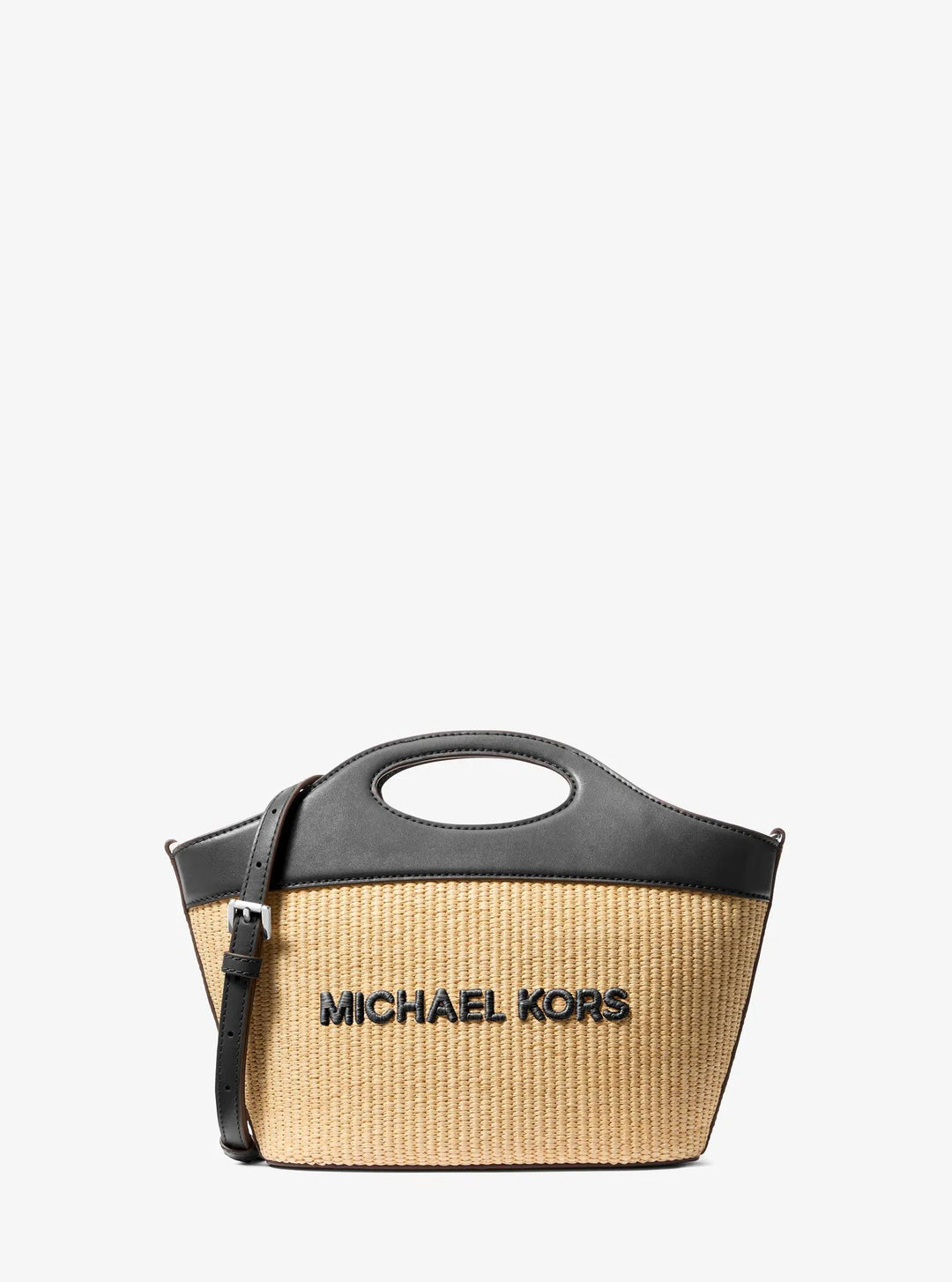 Michael Kors Outlet Tatum Medium Woven Convertible Crossbody Bag