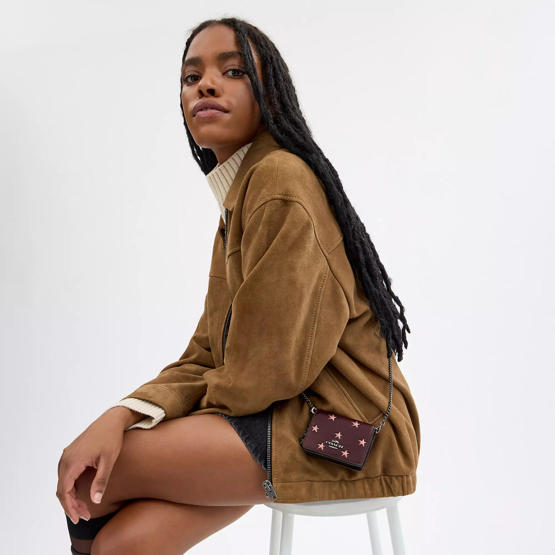 Coach Outlet Boxed Mini Wallet On A Chain With Star Print | ShopSimon
