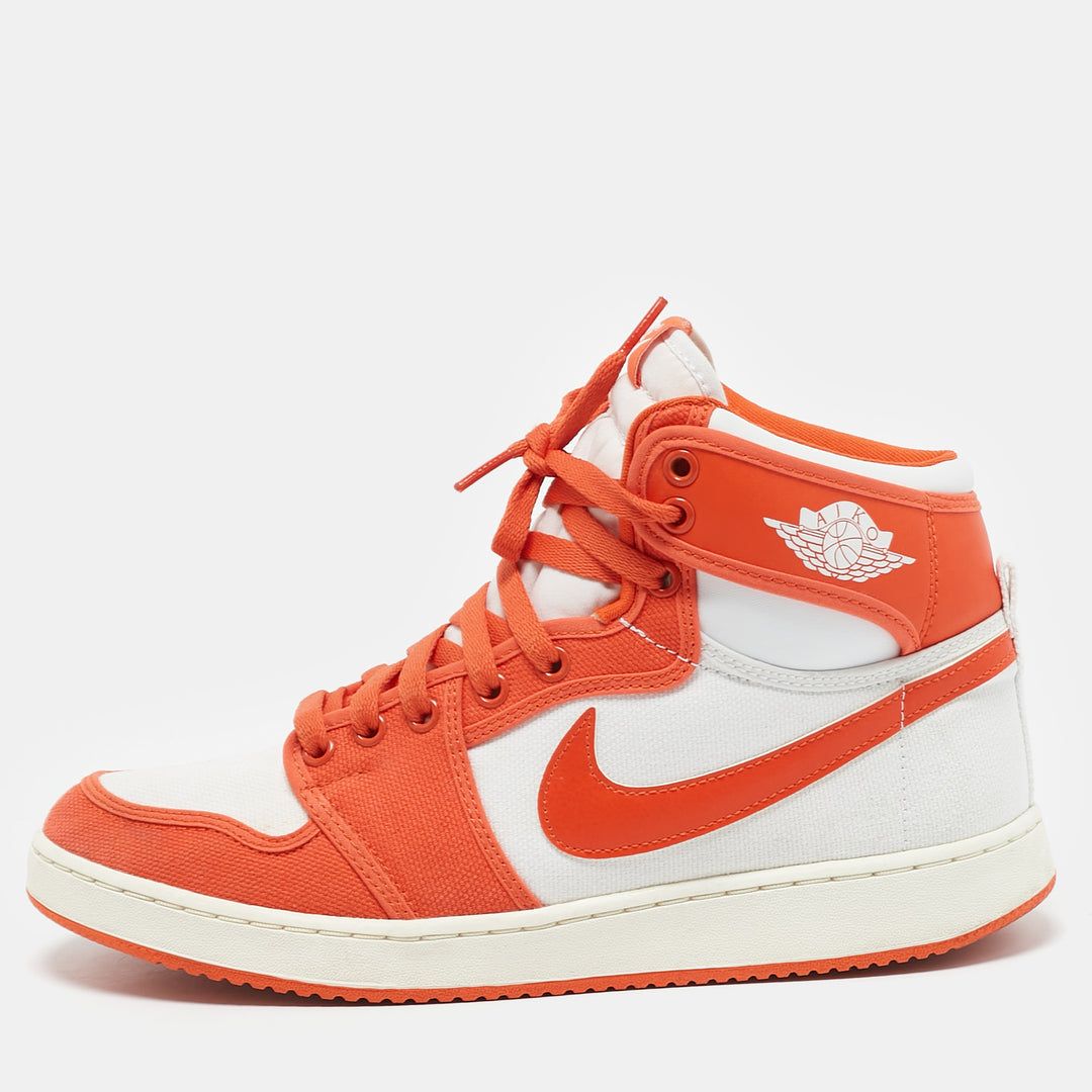 Orange and White High-Top Sneakers ‘Syracuse Orange’ 16617786_32530332_600.jpg main image 4