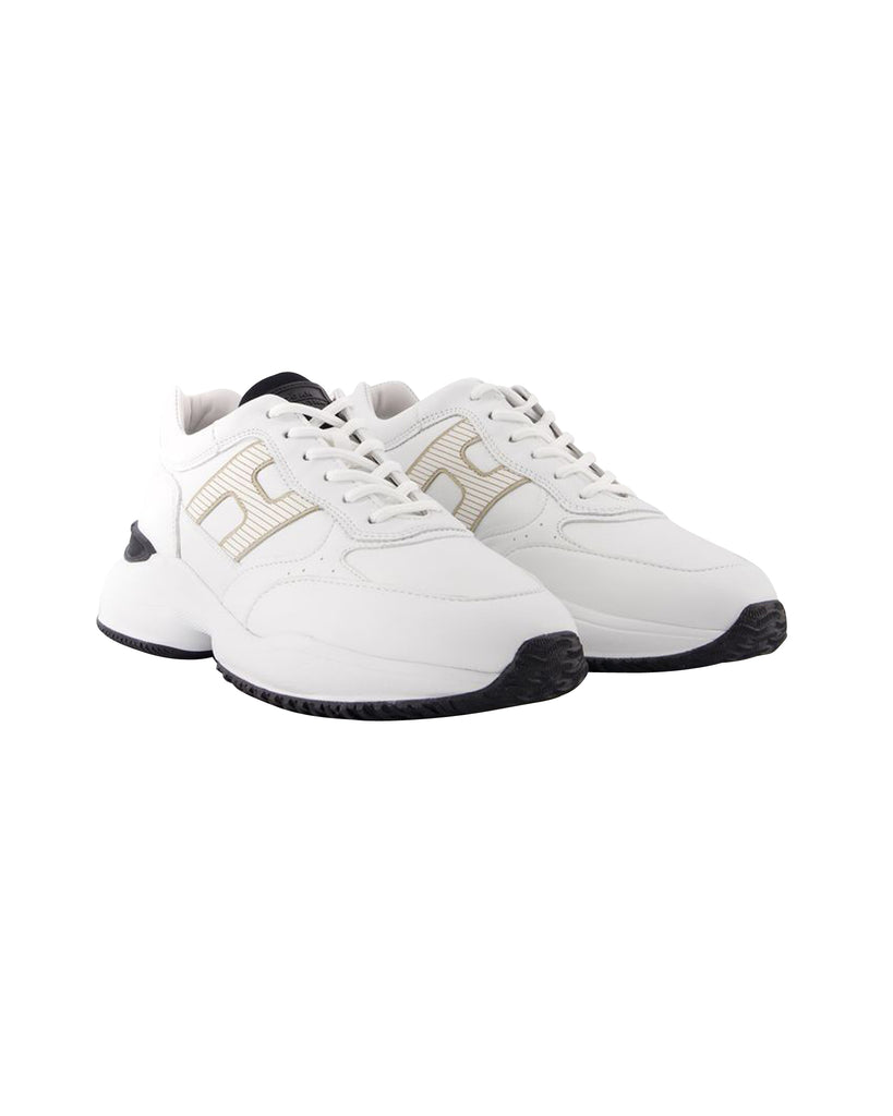 【関税込み】Interaction Allacciato H Laser Sneakers in White Hogan Interaction Allacciato H Laser Sneakers in White