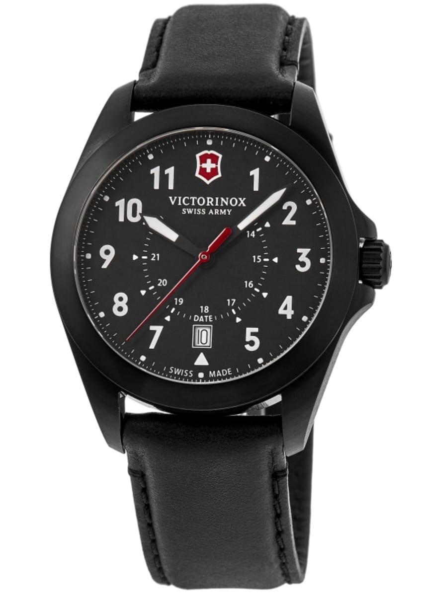 Victorinox Swiss Army Heritage Quartz Black Dial Leather Strap