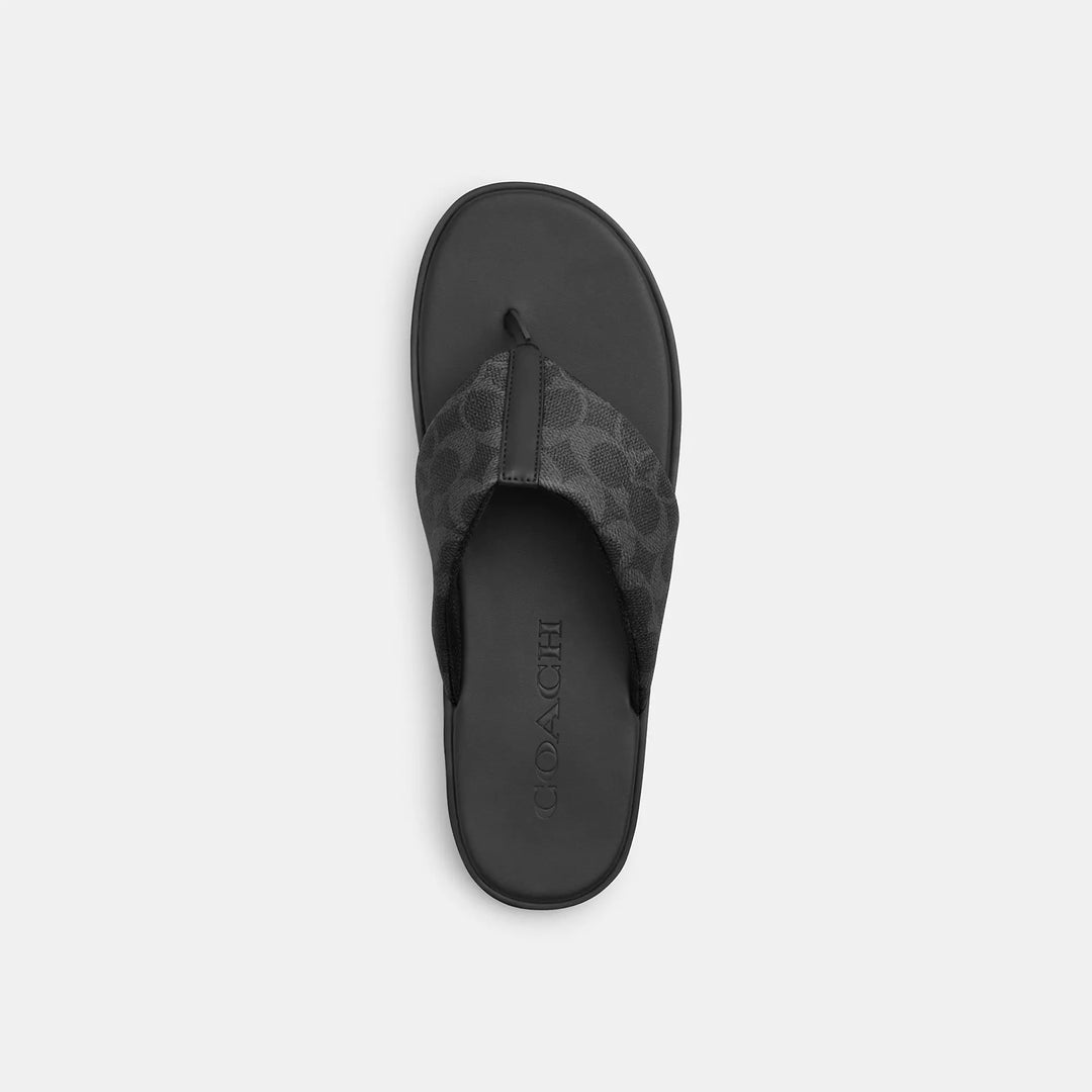 Coach Outlet Flip Flop In Signature Canvas | ShopSimon