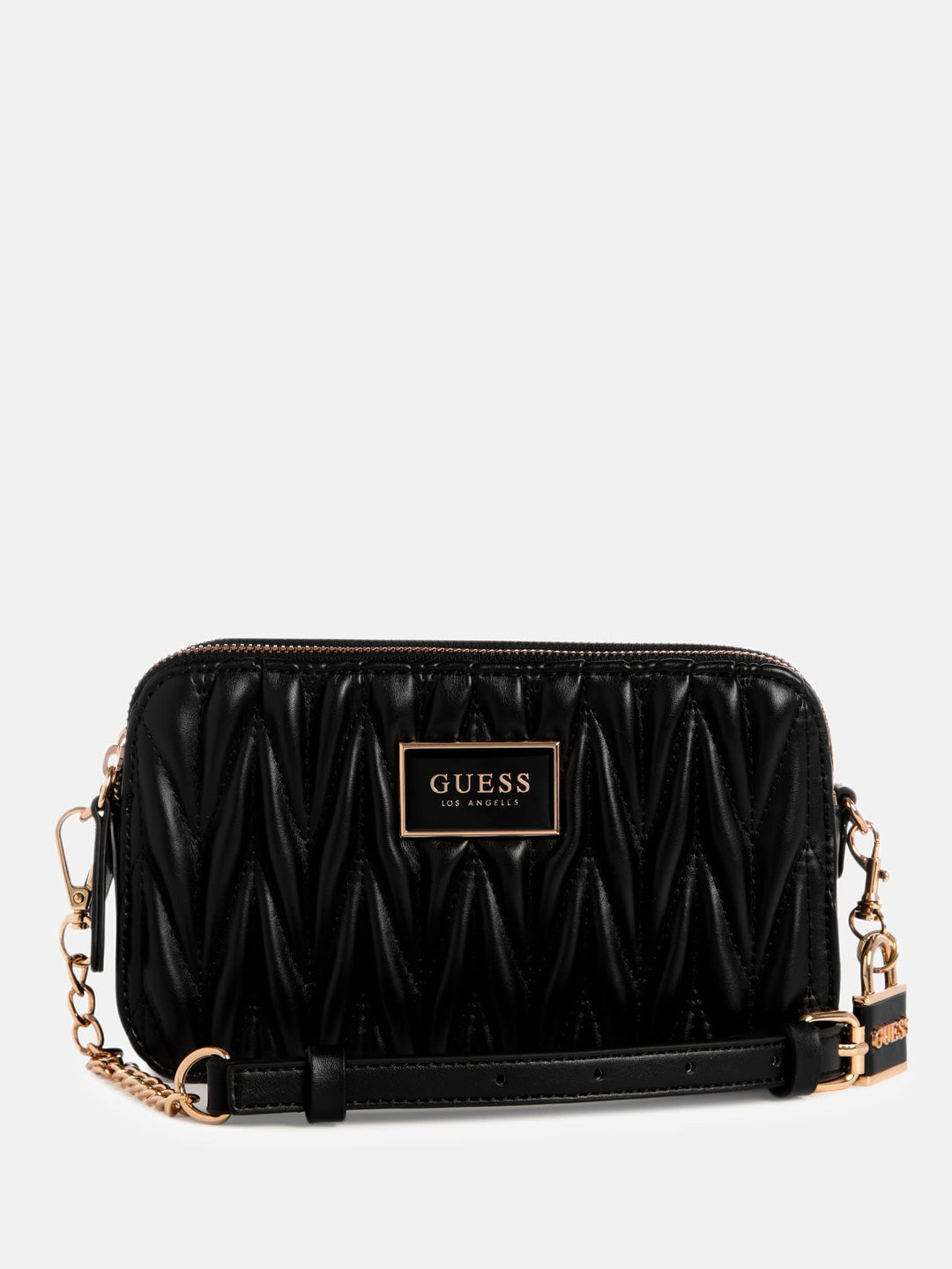 Guess Factory Fluer Mini Double-Zip Crossbody | ShopSimon