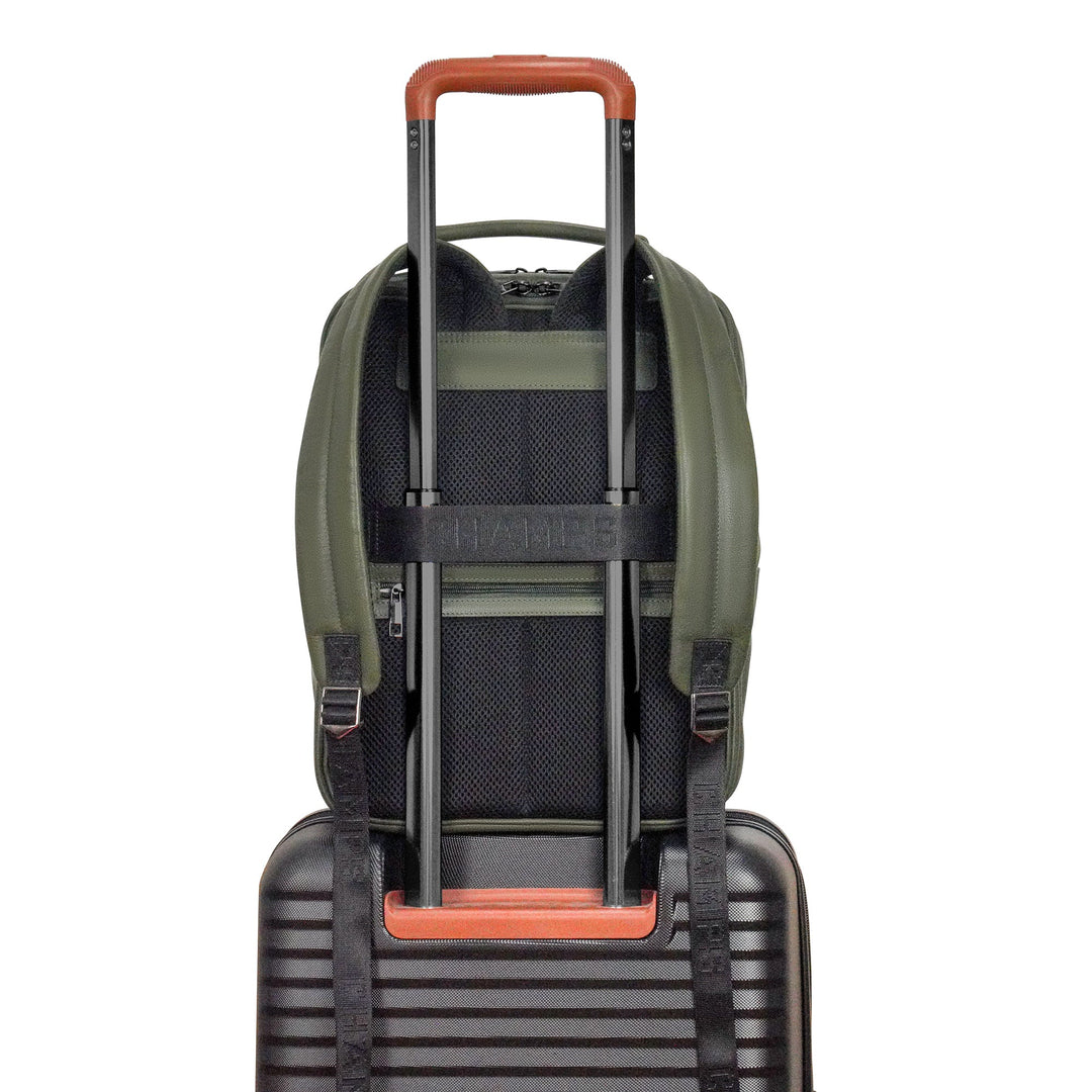 CHAMPS Onyx / Leather Compact Backpack