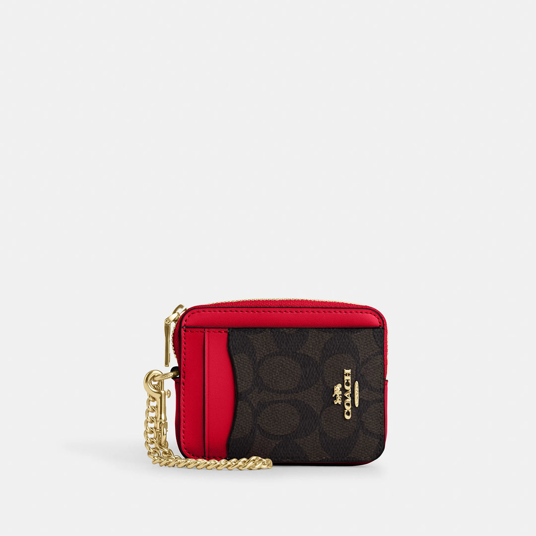 Coach Outlet Zip Card Case In Signature Canvas | ShopSimon