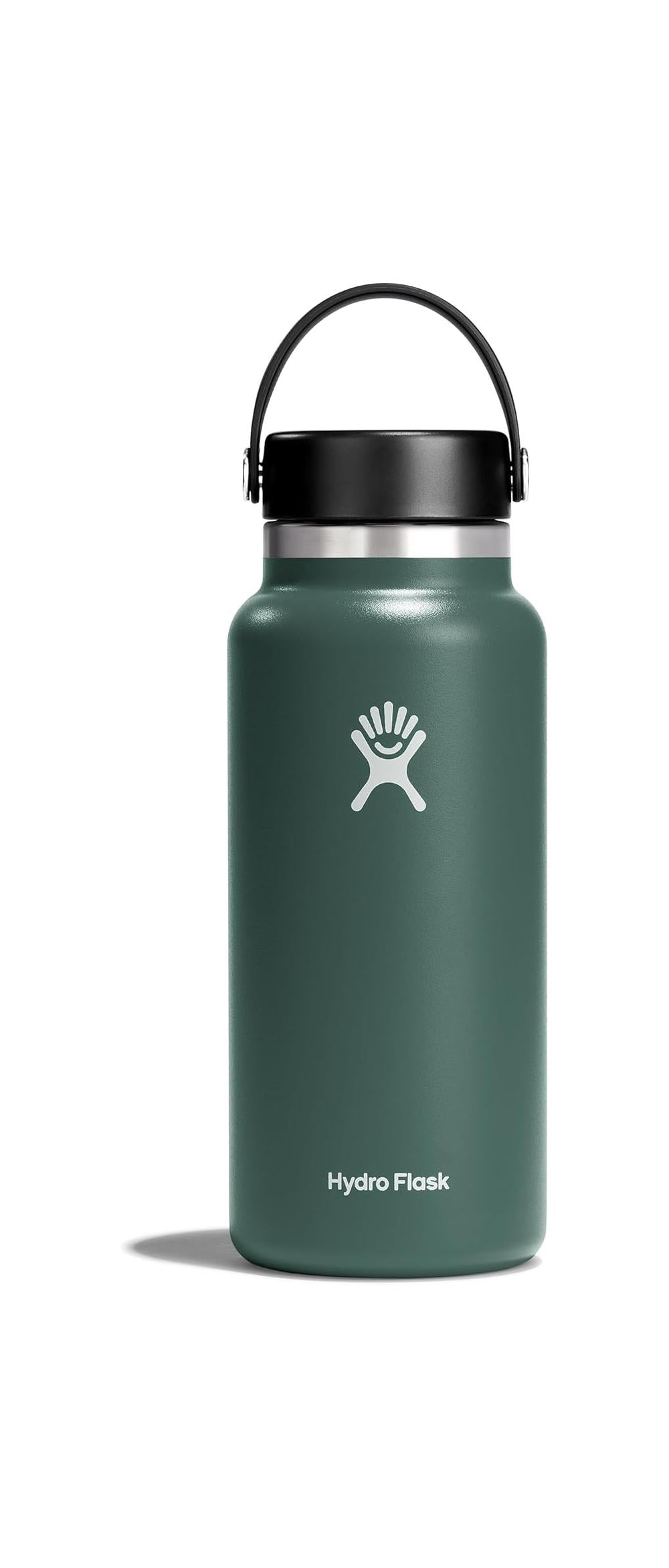 Hydro Flask 32 Oz Vacuum Insulated Stainless Steel Water Bottle Flask -  Flex Cap With Strap - Wide Mouth