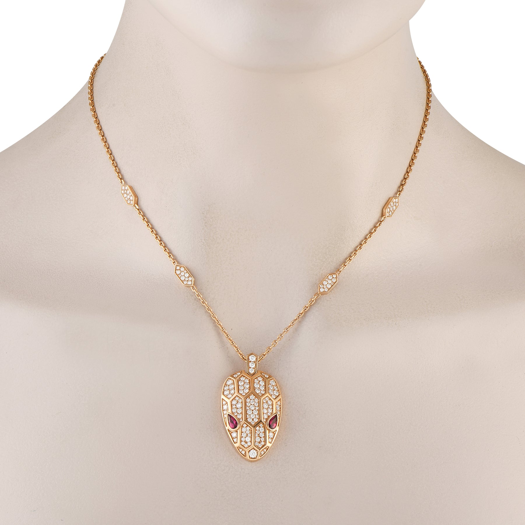 Bvlgari Serpenti 18k Rose Gold 2.07ct Diamond And Rubellite