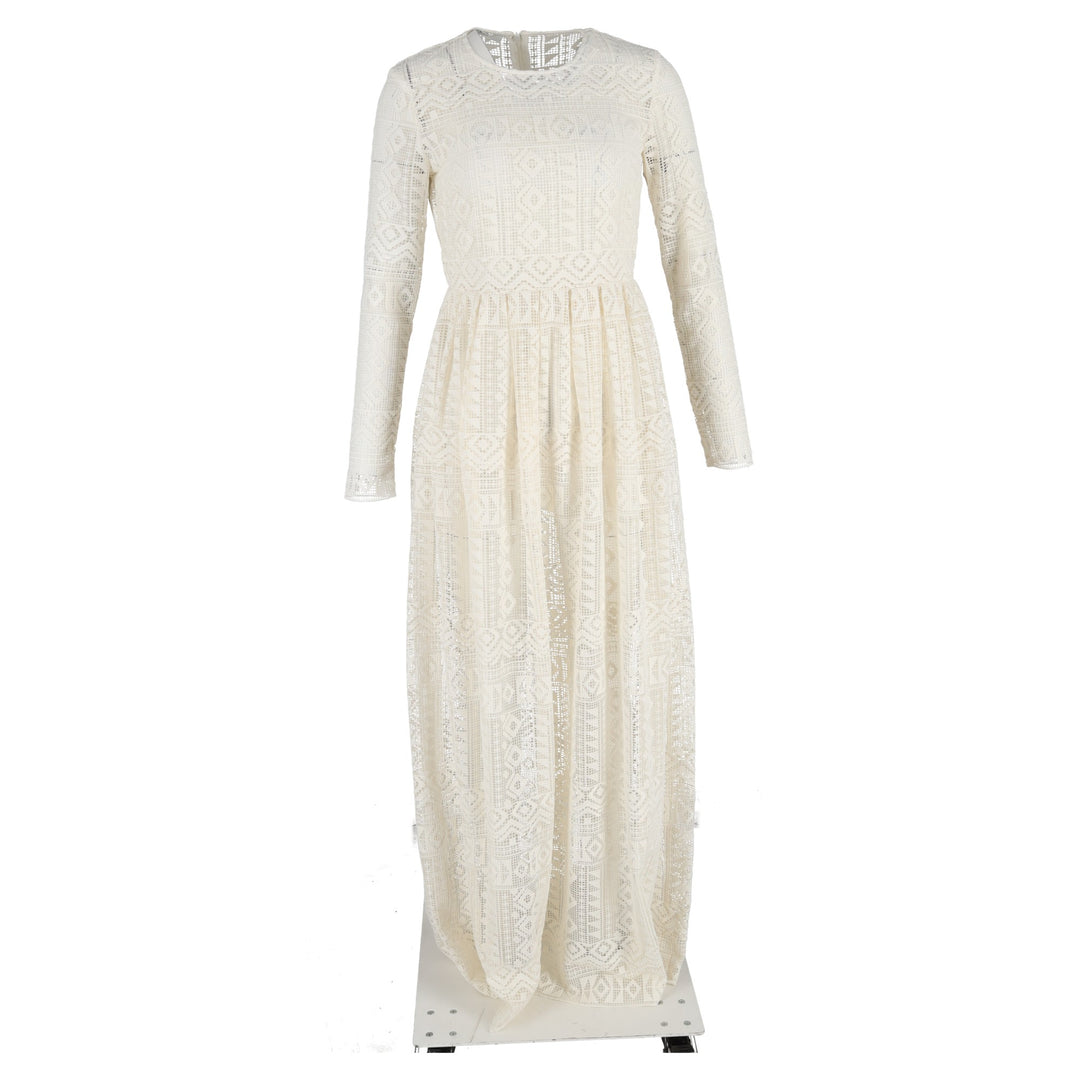 Philosophy by Lorenzo Serafini Philosophy di Lorenzo Serafini Lace Maxi Dress in White Viscose | ShopSimon Philosophy by Lorenzo Serafini Philosophy di Lorenzo Serafini Lace Maxi Dress in White Viscose | ShopSimon