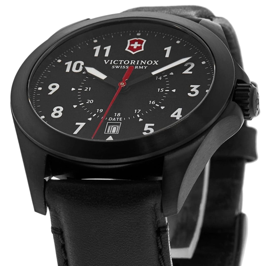 Victorinox Swiss Army Heritage Quartz Black Dial Leather Strap