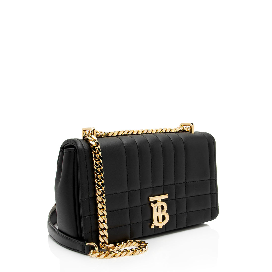Burberry Quilted Lambskin Tb Lola Chain Small Crossbody | ShopSimon