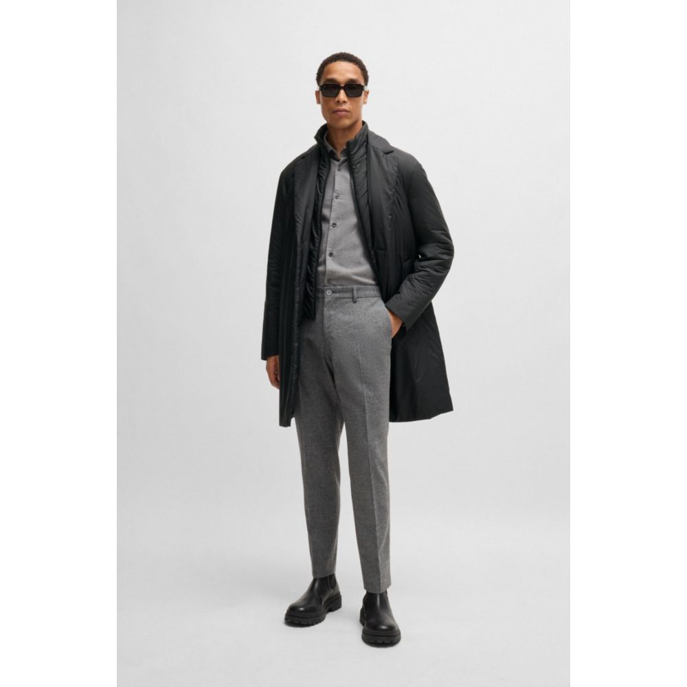 BOSS Lightweight water-repellent padded coat with zip-up inner