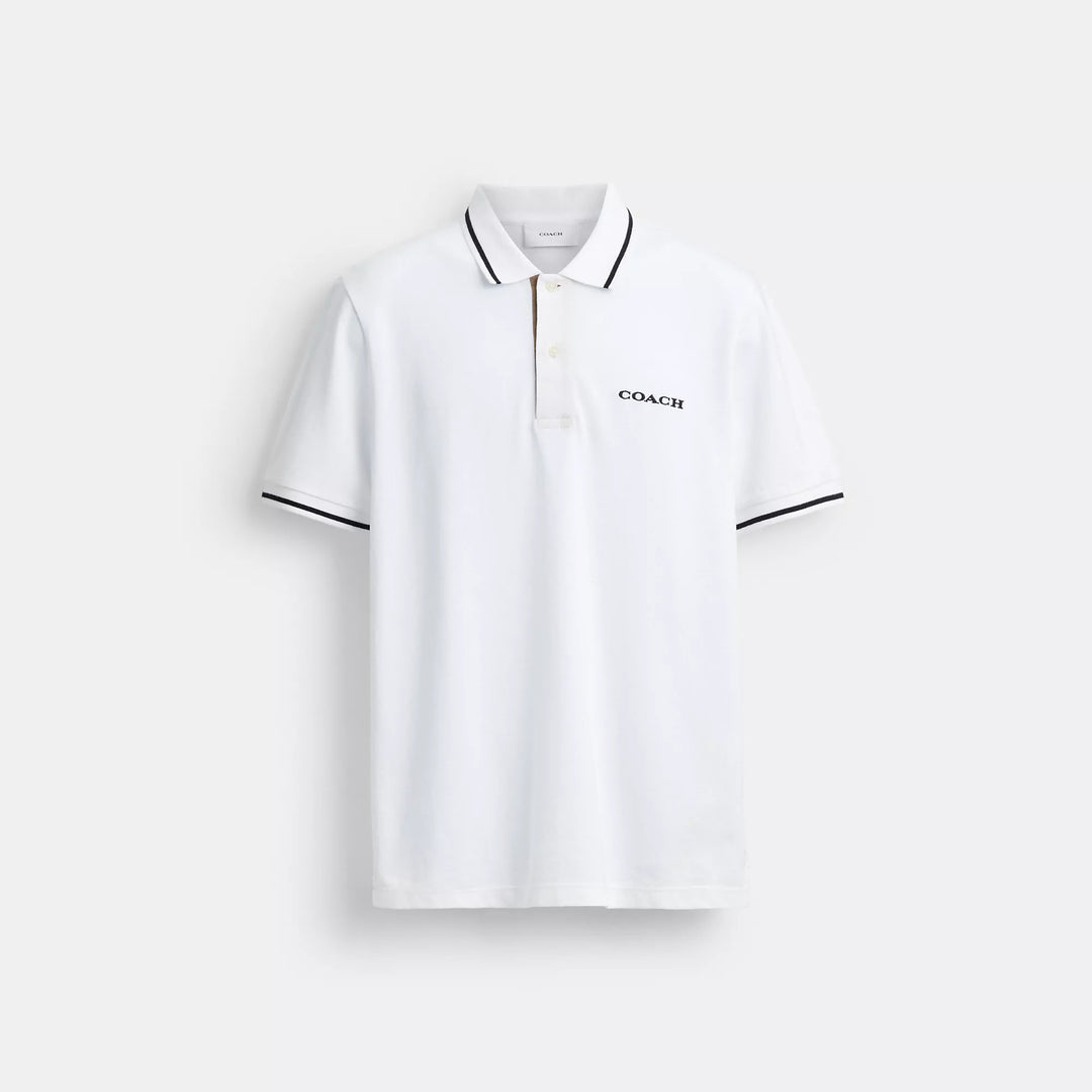 Coach Outlet Signature Trim Polo In Organic Cotton | ShopSimon