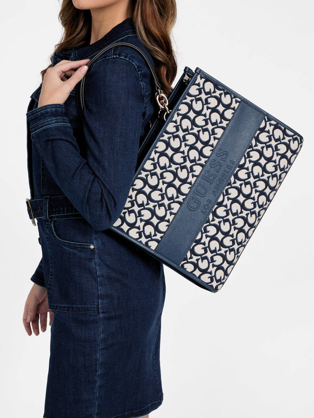 Guess Factory Myrtille Jacquard Logo Tote | ShopSimon