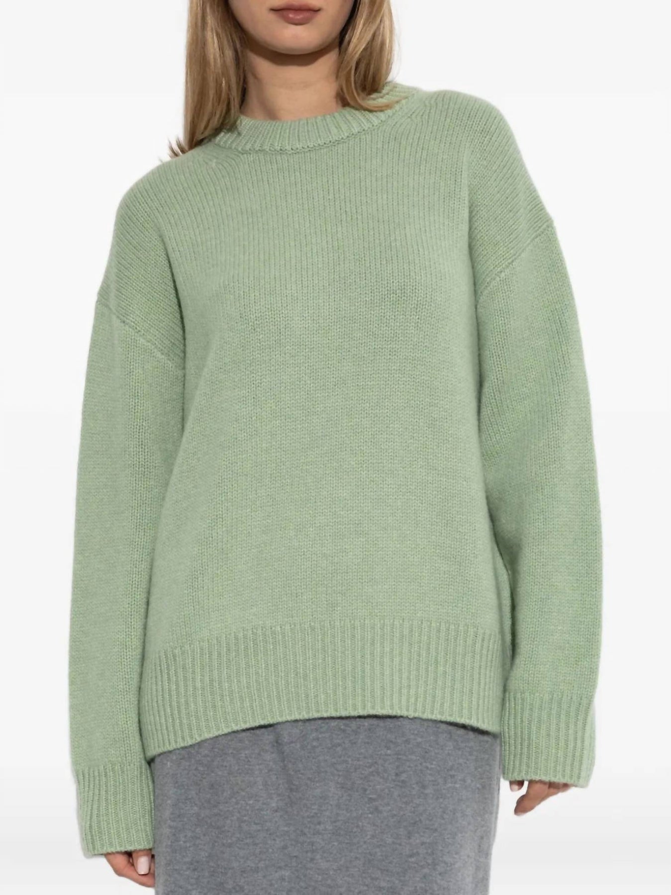 LISA YANG Renske Cashmere Sweater In Seafoam | ShopSimon