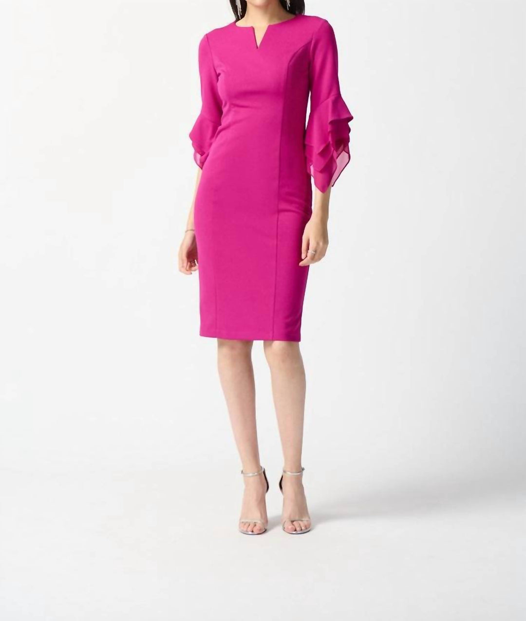 Joseph Ribkoff Ruffle Sleeve Sheath Dress In Opulence ShopSimon