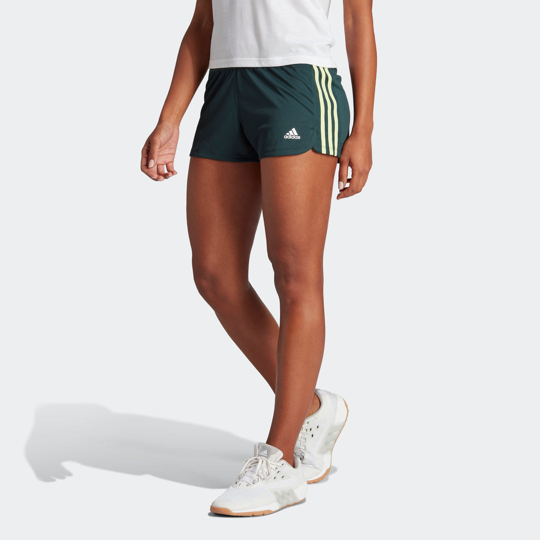 adidas Women s Pacer 3 stripes Knit Shorts ShopSimon