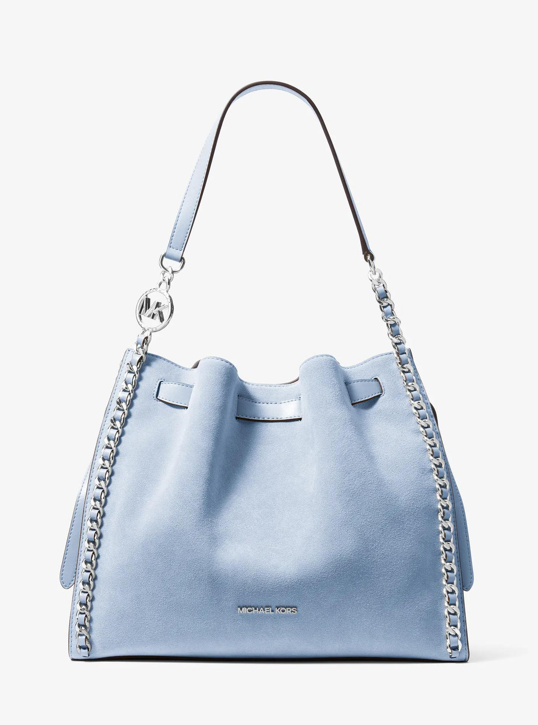 Michael Kors Outlet Mina Large Suede Chain Shoulder Bag | ShopSimon
