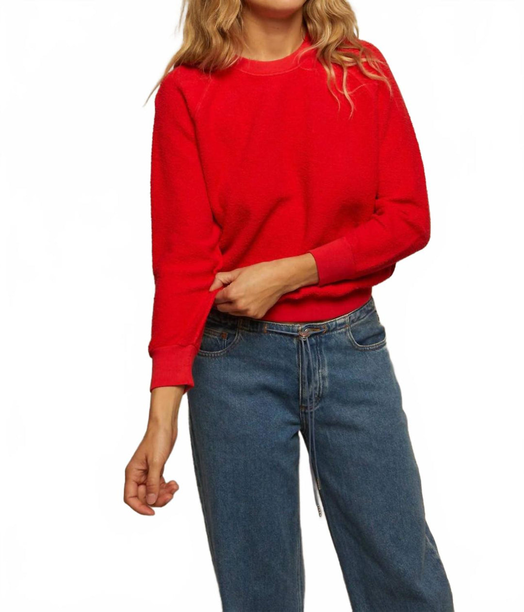 perfectwhitetee Ziggy Sweatshirt In Poppy Red | ShopSimon