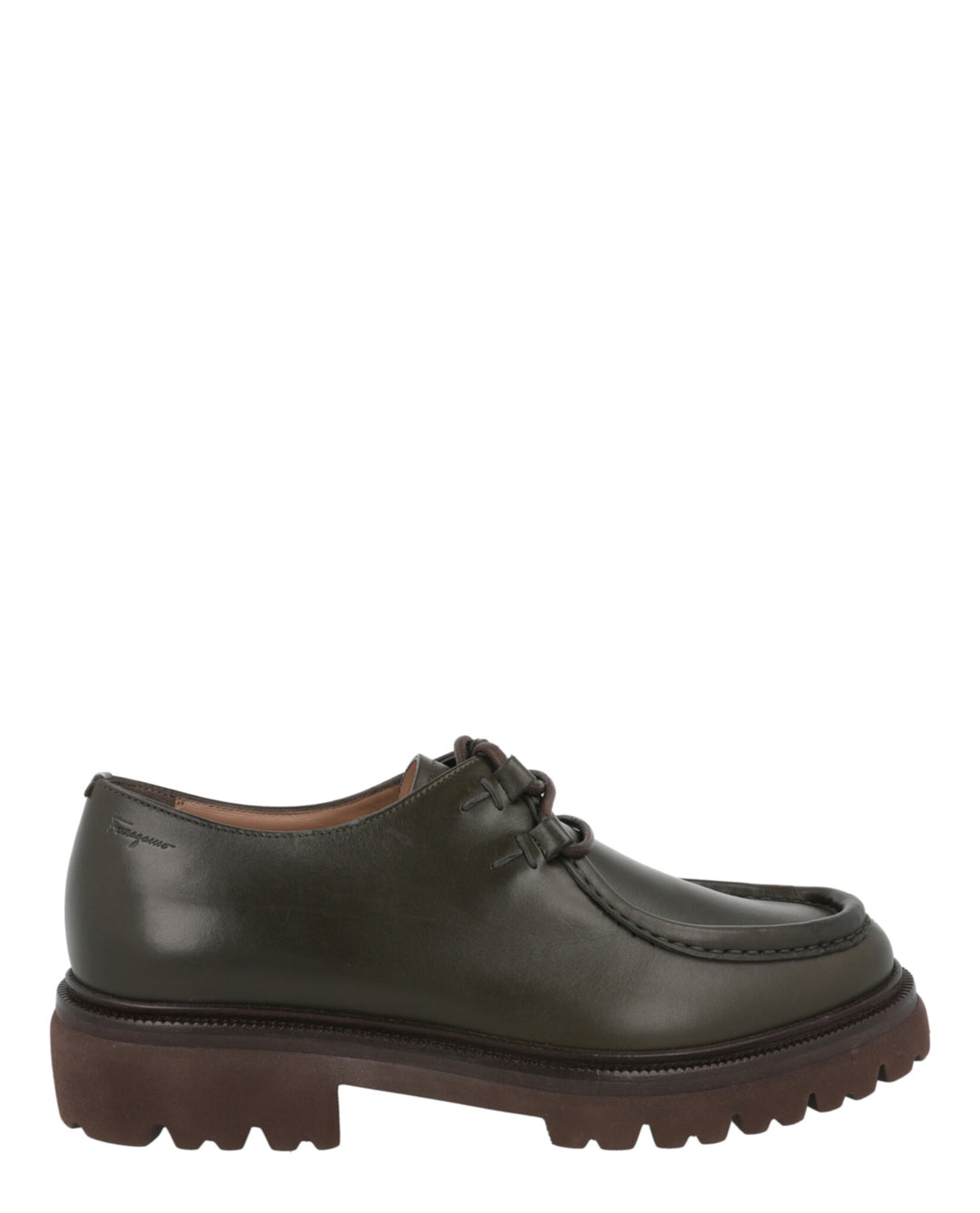 靴 Salvatore Ferragamo Salvatore Ferragamo Italo Leather Lace-Up Loafers | ShopSimon