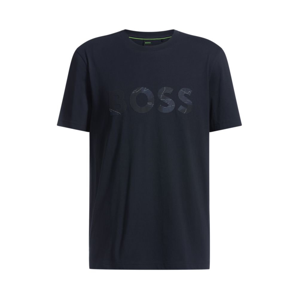 BOSS Cotton-jersey T-shirt with logo print | ShopSimon