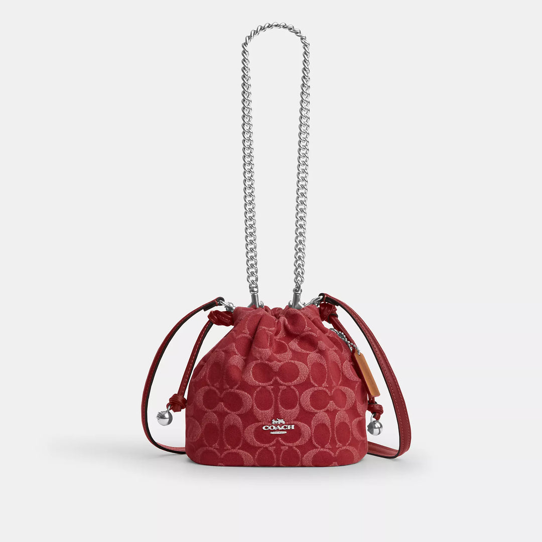 Coach Outlet Faye Mini Drawstring Bag In Signature Denim | ShopSimon
