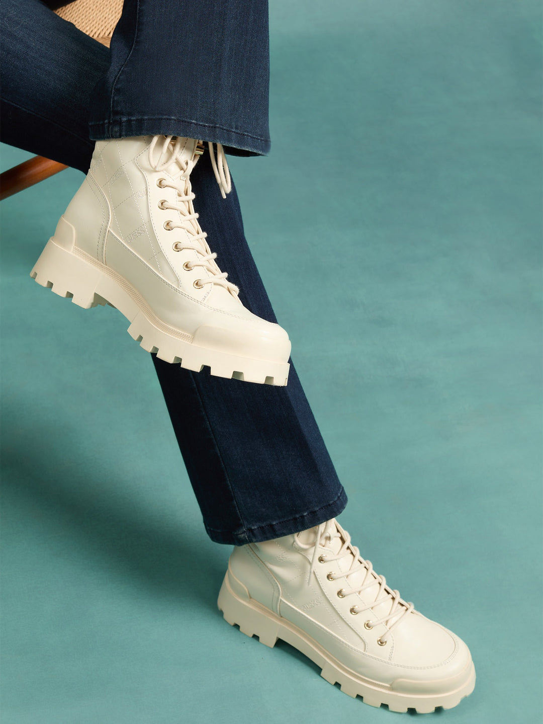 Guess Factory Flirra Quilted Hiker Boots | ShopSimon display picture 1