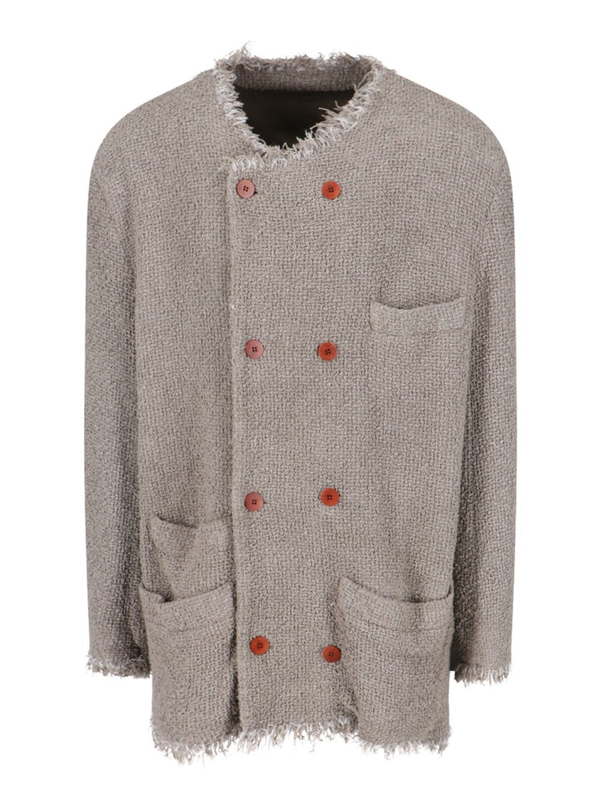 Magliano Double-Breasted Jacket – Taupe | ShopSimon