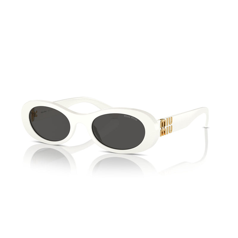 Miu Miu MU06ZS 1425S0 White Ivory/Dark Grey | ShopSimon
