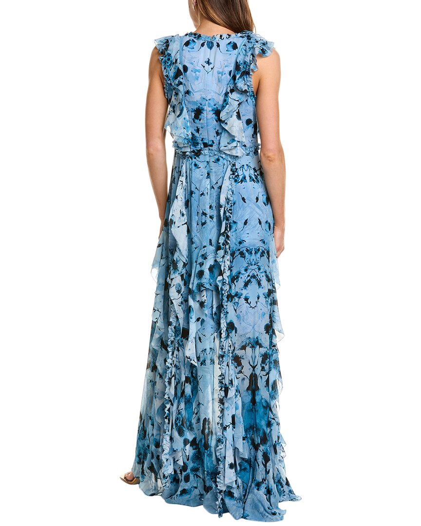 marchesa notte maxi dress $990 MARCHESA NOTTE ONE SHOULDER MAXI WHITE DRESS RUFFLE DETAIL 100% SILK SIZE 0
