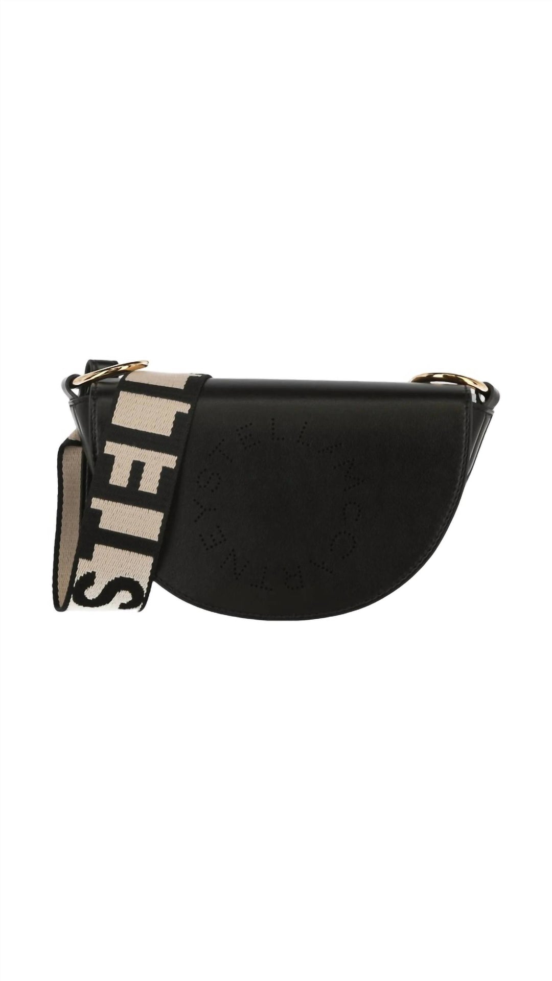 Stella McCartney Linea Logo Shoulder Bag In Black | ShopSimon