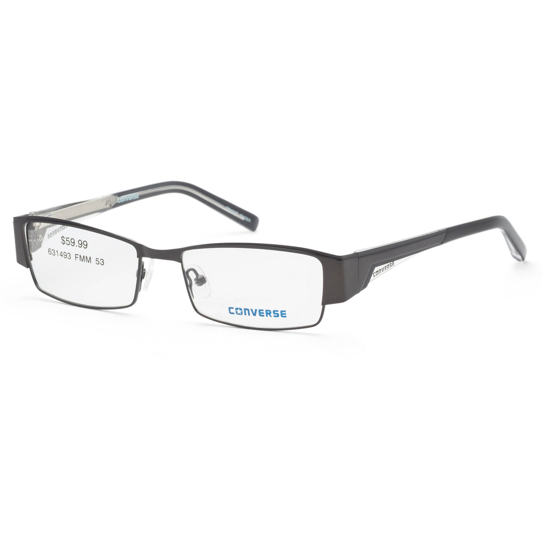 Converse Men's 53mm Grey Rectangular Eyeglasses only .39: eDeal Info