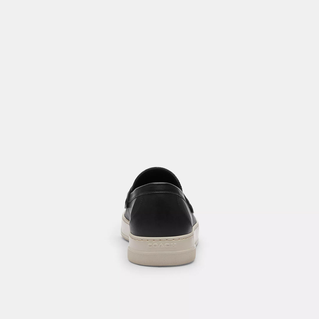 Coach Men\'s Navy Signature Slip-On Loafers Coach Outlet Hybrid Loafer With Signature Canvas | ShopSimon main image 2